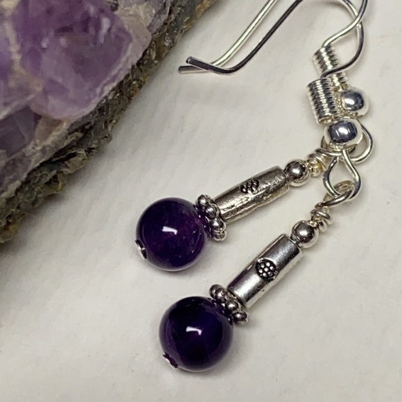 cocovalli Jewelry - NWOT Genuine amethyst dainty lightweight earrings